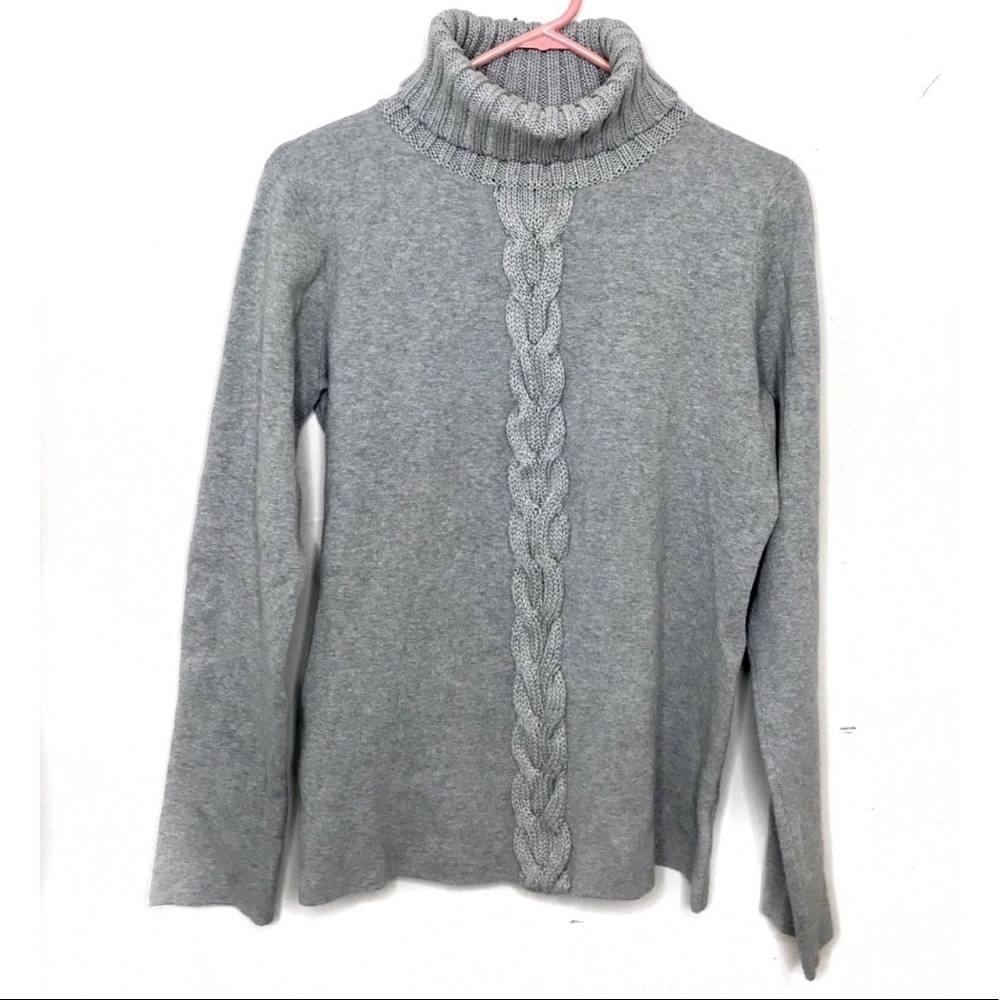 Micheal Kors Chunky turtleneck knit cable sweater